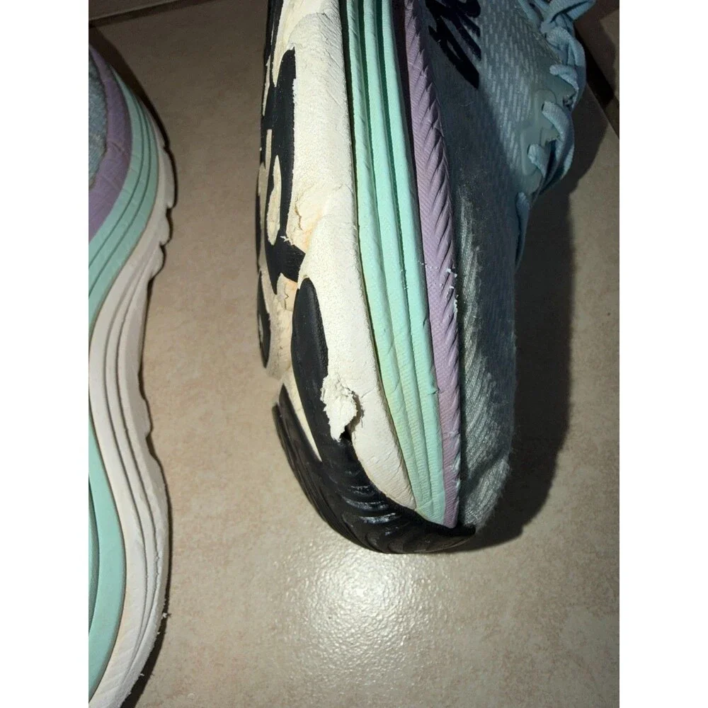 Hoka Women's Gaviota 5 running shoes in an Airy Blue/Sunlit Ocean colorway US si